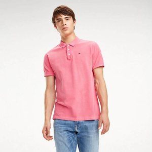 Tommy Hilfiger pánské růžové polo tričko Garment - L (573)